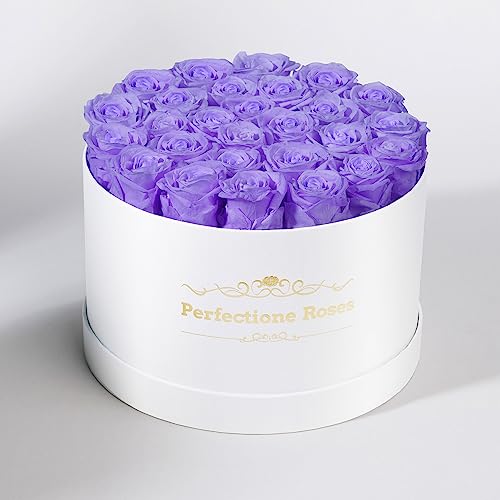 Perfectione Roses Forever Real Roses in a Box, Preserved Rose That Last Up to 3 Years, Flowers for Delivery Prime Birthday Valentines Day Gifts for Her, Mothers Day Flower (Light Purple) - Image 6