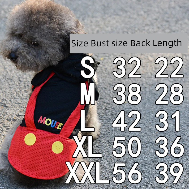 Pet Clothes Thin Summer Clothing Breathable Sun Protection Teddy Vest Dog Mesh Grid Mickey Panda Pet Costume - Image 17