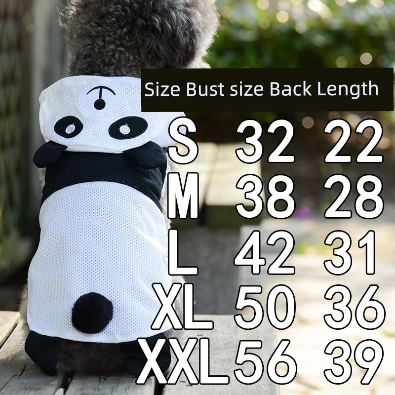 Pet Clothes Thin Summer Clothing Breathable Sun Protection Teddy Vest Dog Mesh Grid Mickey Panda Pet Costume - Image 8