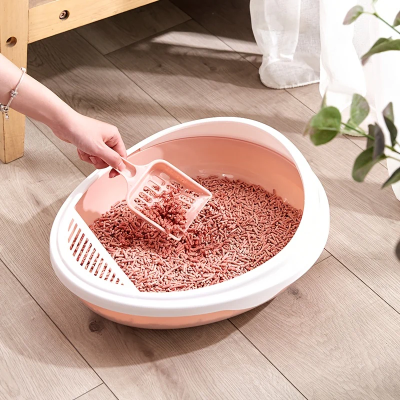 Pet Semi-Enclosed Cat Litter Box Detachable Cat Toilet with Cat Litter Shovel - For Cat Owners - Easy Cleaning & Odor Control - Suitable for Indoor Cats - Great Gift for Cat Lovers - Image 3