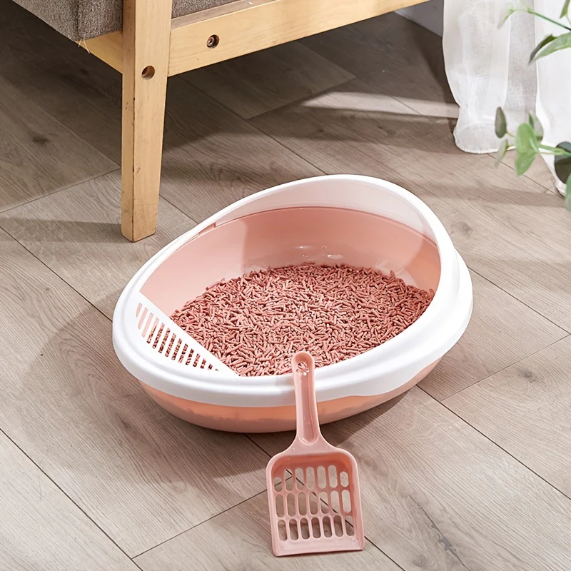 Pet Semi-Enclosed Cat Litter Box Detachable Cat Toilet with Cat Litter Shovel - For Cat Owners - Easy Cleaning & Odor Control - Suitable for Indoor Cats - Great Gift for Cat Lovers - Image 4