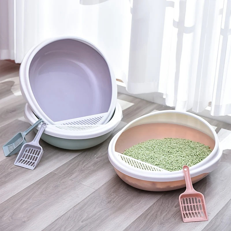 Pet Semi-Enclosed Cat Litter Box Detachable Cat Toilet with Cat Litter Shovel - For Cat Owners - Easy Cleaning & Odor Control - Suitable for Indoor Cats - Great Gift for Cat Lovers - Image 9