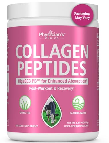 Physician's CHOICE Collagen Peptides Powder w/Digestive Enzymes - Hydrolyzed Protein - Type I & III - Keto Collagen Powder for Women & Men - Hair, Skin, Joints, Workout Recovery - Grass Fed - Non-GMO - Image 9