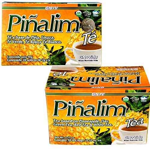 Pinalim Tea/Te de Pinalim Mexican Version- Pineapple, Flax, Green Tea, White Tea - 30 Day Supply - Image 3