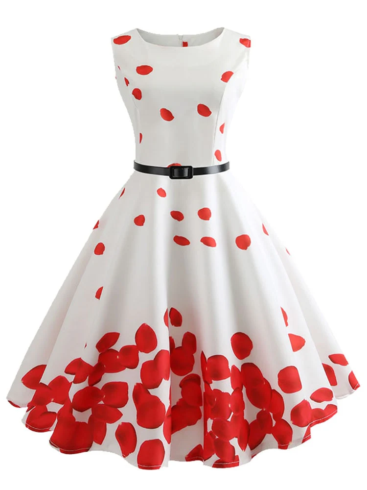 Plaid Print Vintage Dress Women Summer Floral Swing Party Dresses Hepburn 50s 60s Retro Elegant Robe feminino Vestidos - Image 14