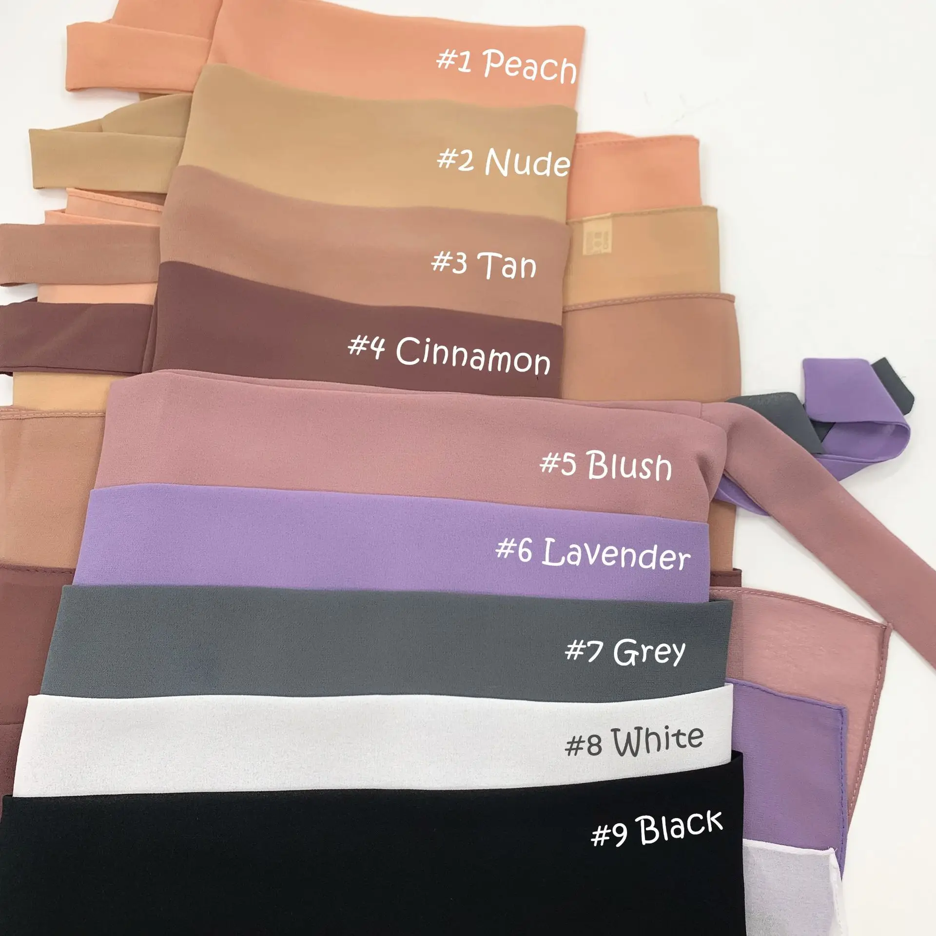 Plain Color Chiffon Hijab Scarf with Bandage Non-Slip Muslim Women Breathable Islam Long Hijabs Headband Fashion Turban Headwrap - Image 4