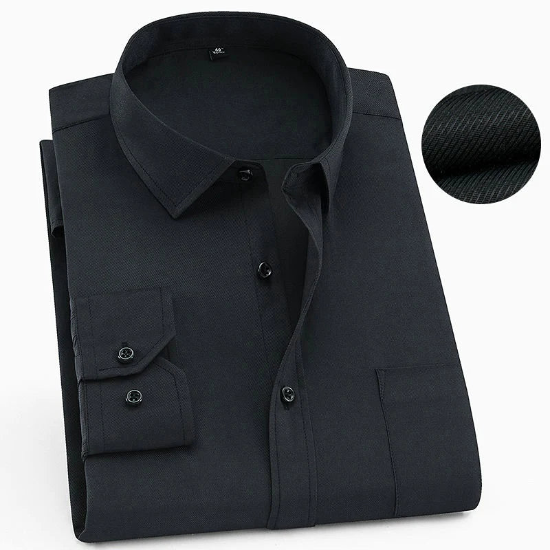 Plus Large Size 8XL 7XL Men's Fashion Casual Long Sleeved Shirt Slim Fit Male Social Business Dress Shirt Brand Men Clothing - Image 2