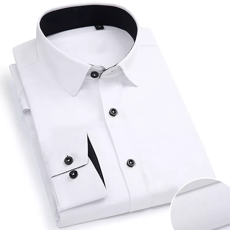 Plus Large Size 8XL 7XL Men's Fashion Casual Long Sleeved Shirt Slim Fit Male Social Business Dress Shirt Brand Men Clothing - Image 7