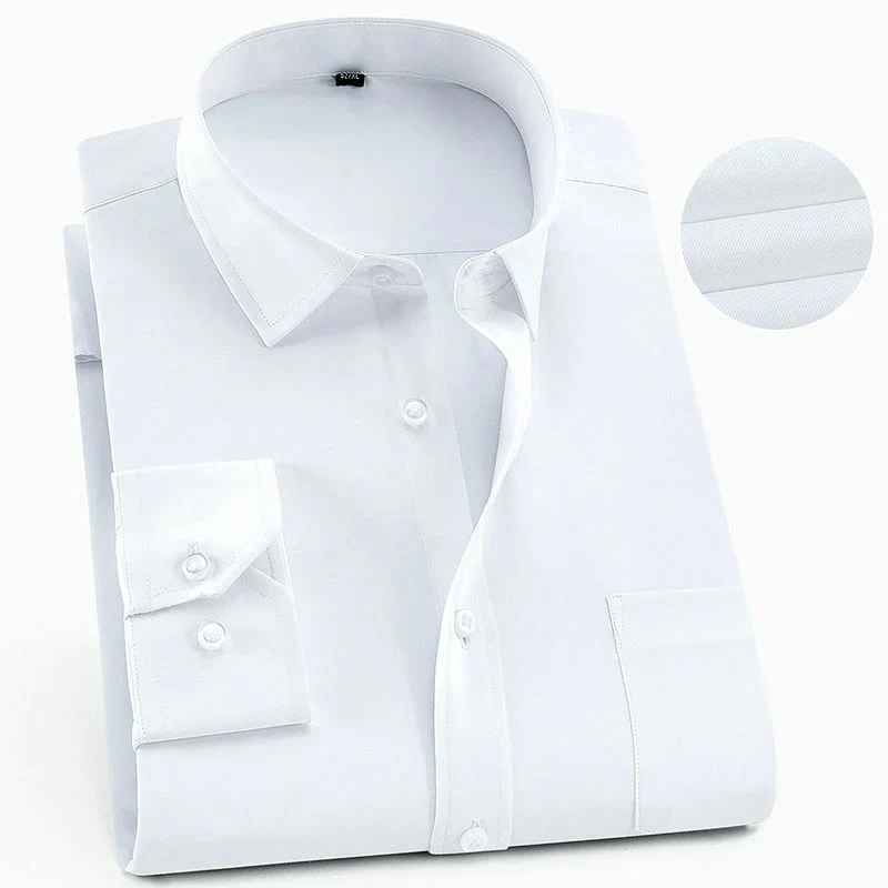 Plus Large Size 8XL 7XL Men's Fashion Casual Long Sleeved Shirt Slim Fit Male Social Business Dress Shirt Brand Men Clothing - Image 8