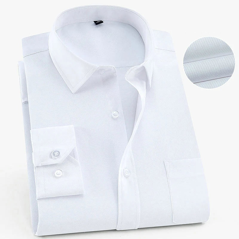 Plus Large Size 8XL 7XL Men's Fashion Casual Long Sleeved Shirt Slim Fit Male Social Business Dress Shirt Brand Men Clothing - Image 9