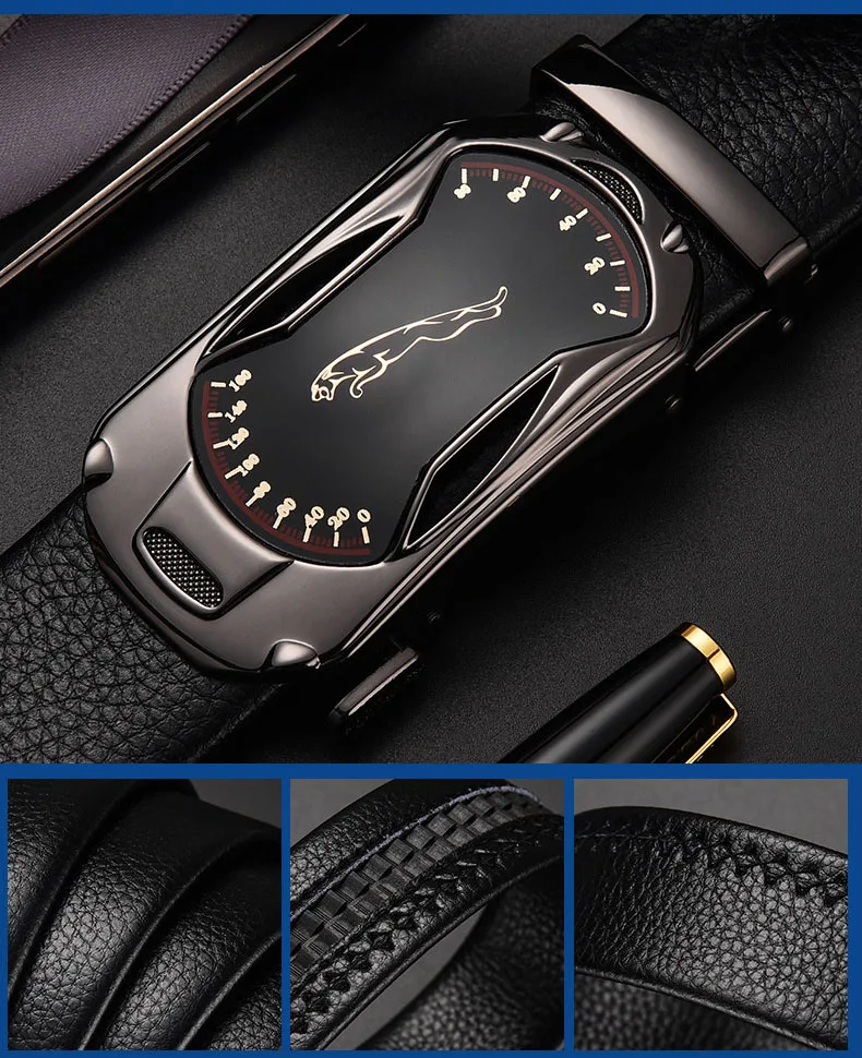 Plus LONG Size 130 140 150 160 170 180cm Belt for Men Famous Brand Designer Automatic Buckle Wast Straps Belt Genuine Leather - Image 4
