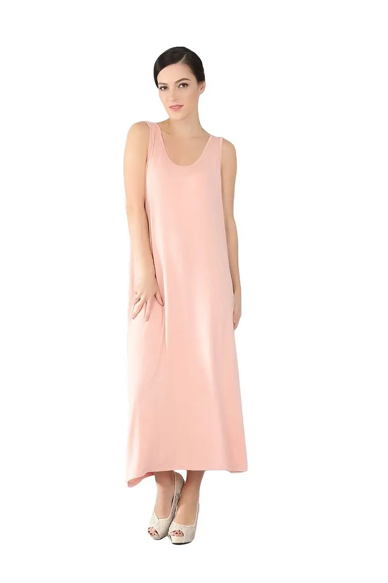 Plus Size 6XL Sexy Modal Lingerie Nightdress Women Casual Sleepwear Long Nightgown Nightie Sleeveless Summer Loose Home Dress - Image 12