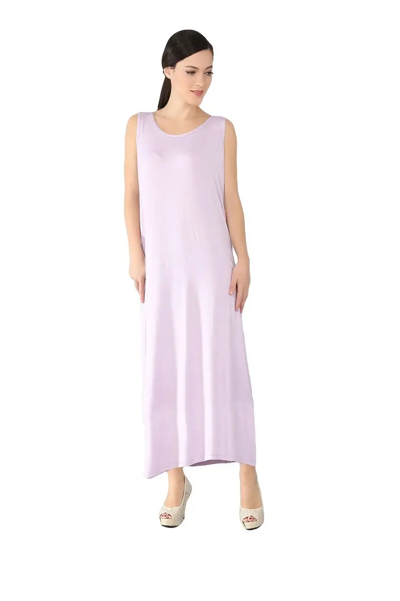 Plus Size 6XL Sexy Modal Lingerie Nightdress Women Casual Sleepwear Long Nightgown Nightie Sleeveless Summer Loose Home Dress - Image 7