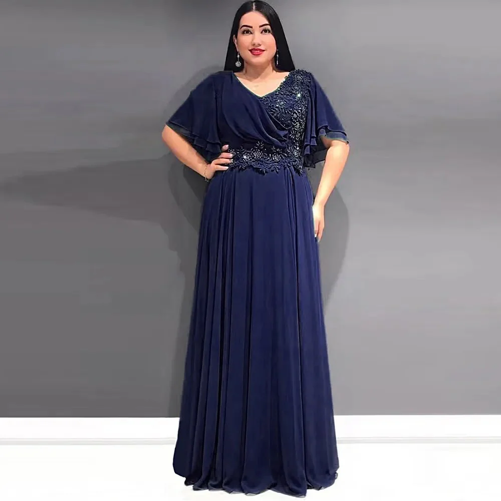 Plus Size African Party Dresses for Women 2023 New Fashion Dashiki Ankara Lace Wedding Gowns Elegant Turkey Muslim Maxi Dress - Image 10