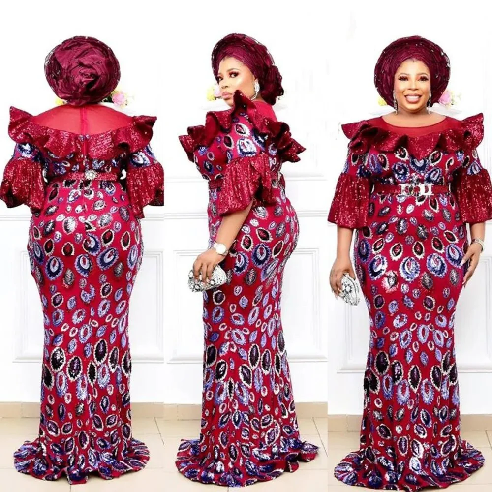 Plus Size African Party Long Dresses for Women 2023 New Dashiki Ankara Sequin Evening Gowns Turkey Outfits Robe Africa Clothing - Image 3
