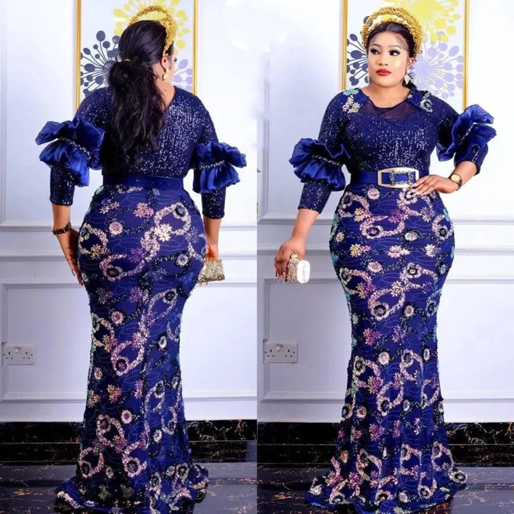 Plus Size African Party Long Dresses for Women 2023 New Dashiki Ankara Sequin Evening Gowns Turkey Outfits Robe Africa Clothing - Image 4