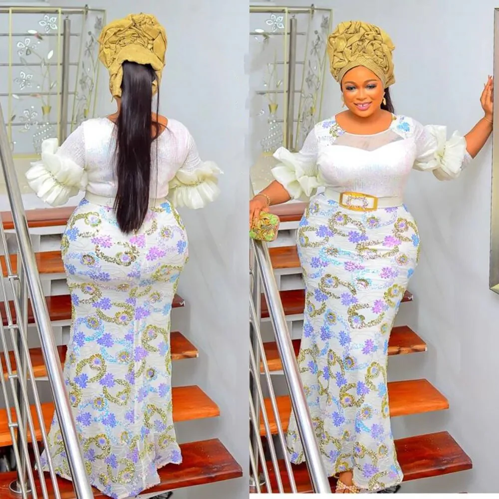 Plus Size African Party Long Dresses for Women 2023 New Dashiki Ankara Sequin Evening Gowns Turkey Outfits Robe Africa Clothing - Image 5