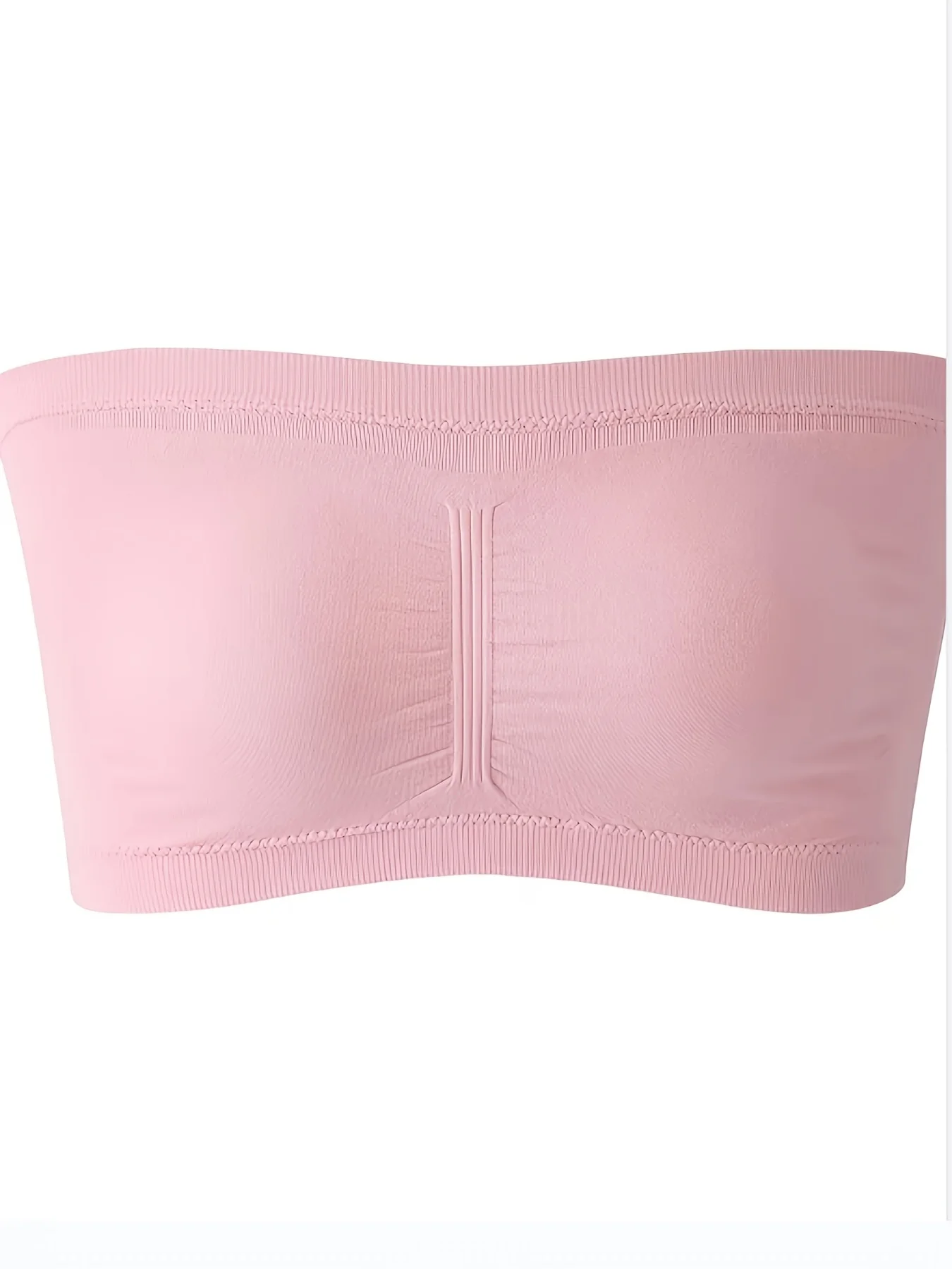 Plus Size Double-Layer Anti-Slip Strapless Bra with Removable Pads - No Underwire Seamless Smoothing High Elasticity Black Camisole Top for Casual Attire, Comfortable Daily Wear, Offshoulder Fashion, Smooth Fabric Finish - Image 3