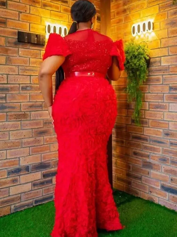Plus Size Evening Dresses for Women African Luxury Sequin Gown Elegant Turkey Wedding Party Long Dress Ankara Ladies Clothing - Image 6