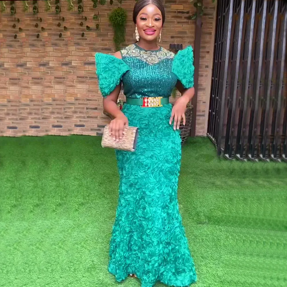 Plus Size Evening Dresses for Women African Luxury Sequin Gown Elegant Turkey Wedding Party Long Dress Ankara Ladies Clothing - Image 9