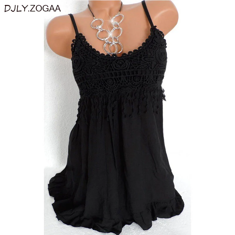 Plus Size Fashion Women Sexy vest dress Summer Sleeveless Top Lace Tank Shirt Blouse 7 Colors - Image 9