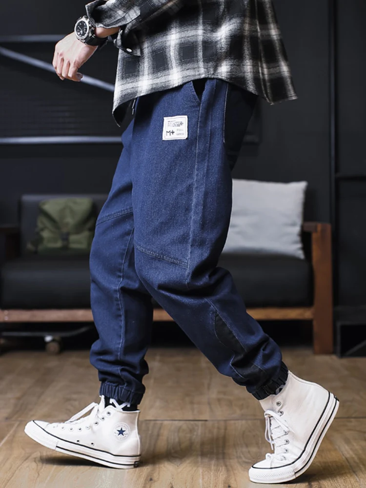 Plus Size Jeans Men Loose Joggers Streetwear Harem Jeans Cargo Pants Ankle-Length Denim Trousers - Image 12