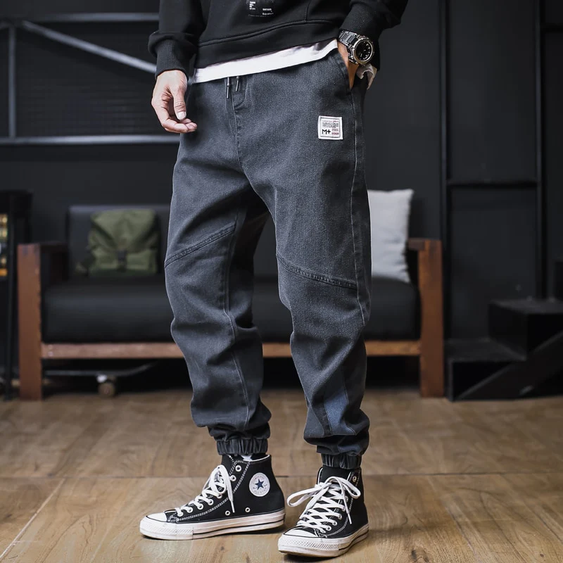 Plus Size Jeans Men Loose Joggers Streetwear Harem Jeans Cargo Pants Ankle-Length Denim Trousers - Image 6