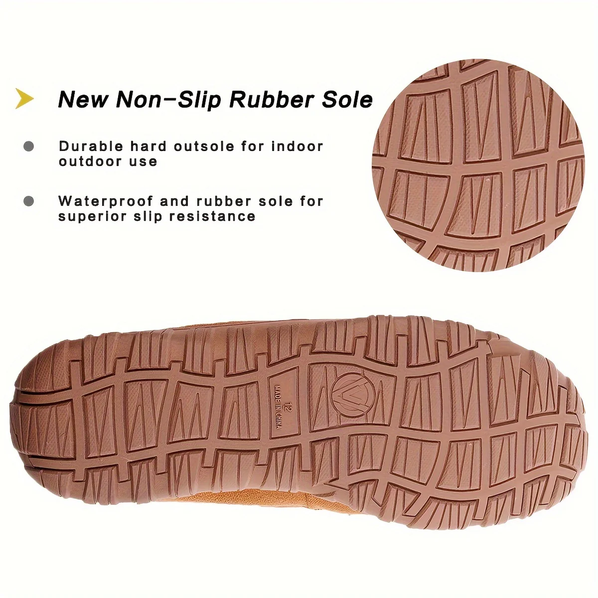 Plus Size Men's Solid Colour Slip On Loafer Shoes With Warm Plush Lining, Comfy Non Slip Rubber Sole Dress Shoes, Men's Footwear - Image 4