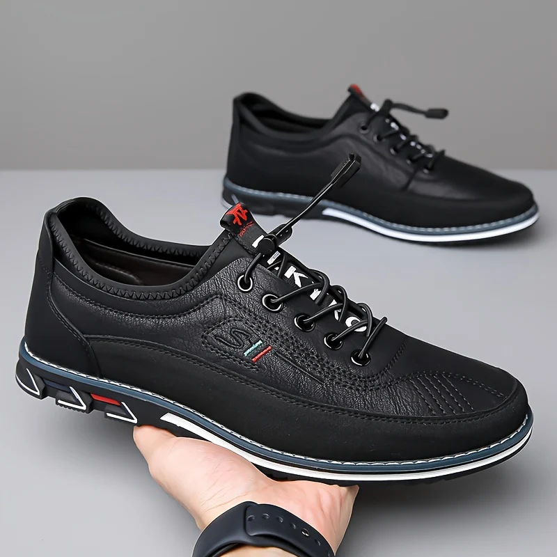 PLUS SIZE Non Slip Men's Casual Shoes With Adjustable Buckle, Comfy Soft Sole For Outdoor Activities - Image 2