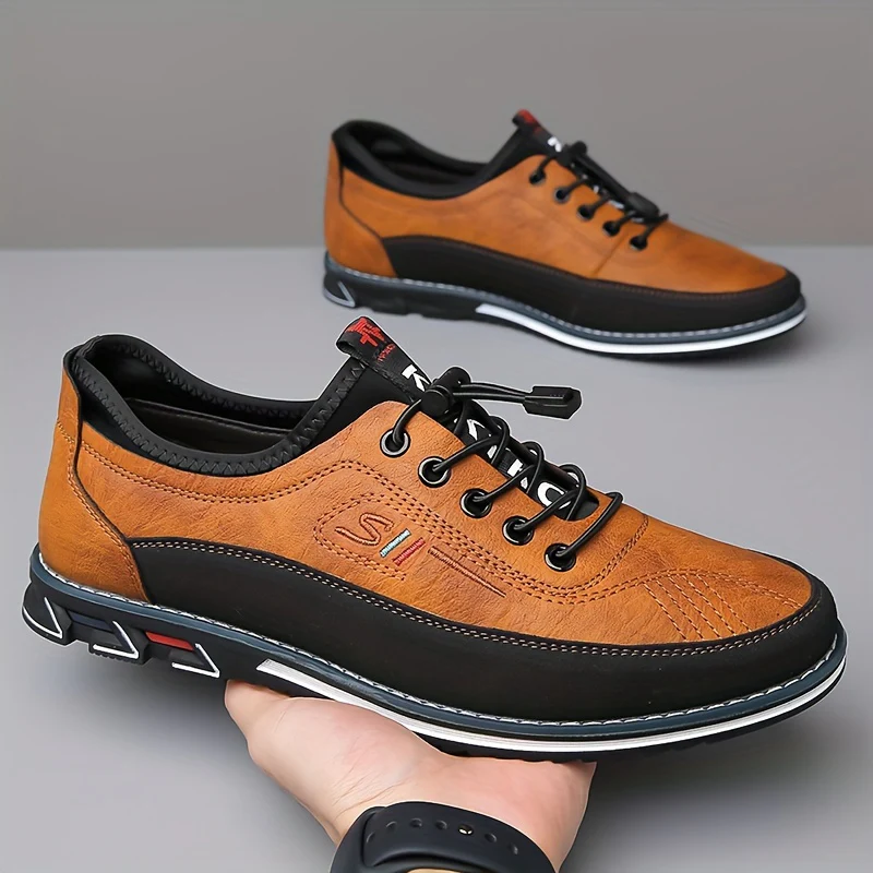 PLUS SIZE Non Slip Men's Casual Shoes With Adjustable Buckle, Comfy Soft Sole For Outdoor Activities - Image 4