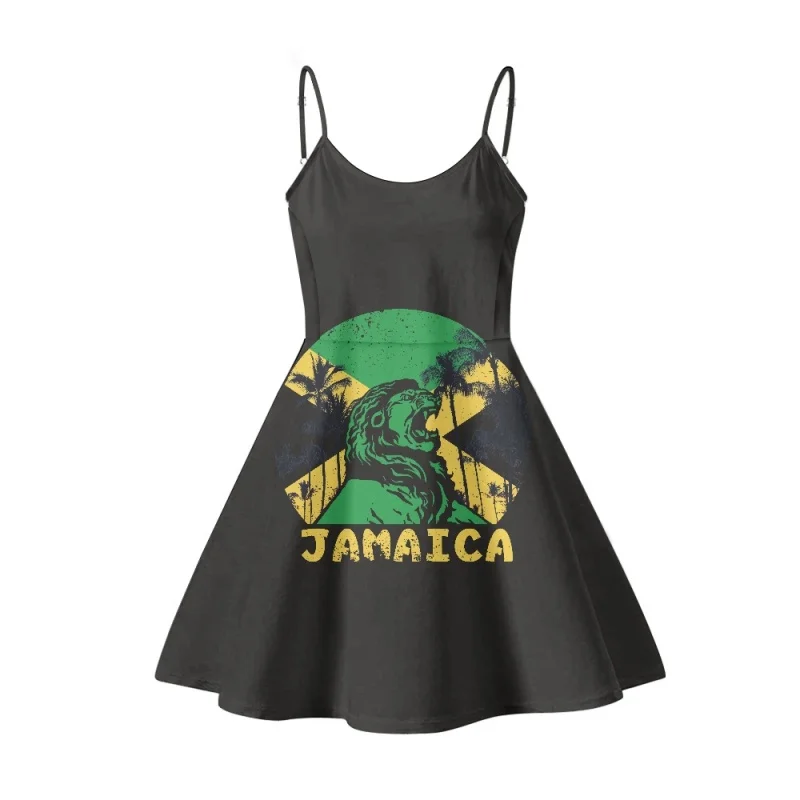Plus Size Summer Sleeveless Maxi Dress Jamaica Flag Design Women Elegant Vestidos Feminino Outfits One Piece Lady Sundress Print on Demand - Image 13