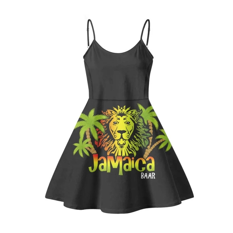 Plus Size Summer Sleeveless Maxi Dress Jamaica Flag Design Women Elegant Vestidos Feminino Outfits One Piece Lady Sundress Print on Demand - Image 15