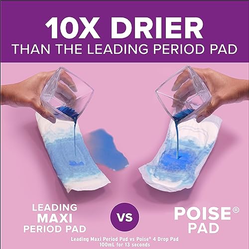 Poise Incontinence Pads & Postpartum Incontinence Pads, 6 Drop Ultimate Absorbency, Long Length, 90 Count (2 Packs of 45), Packaging May Vary - Image 6