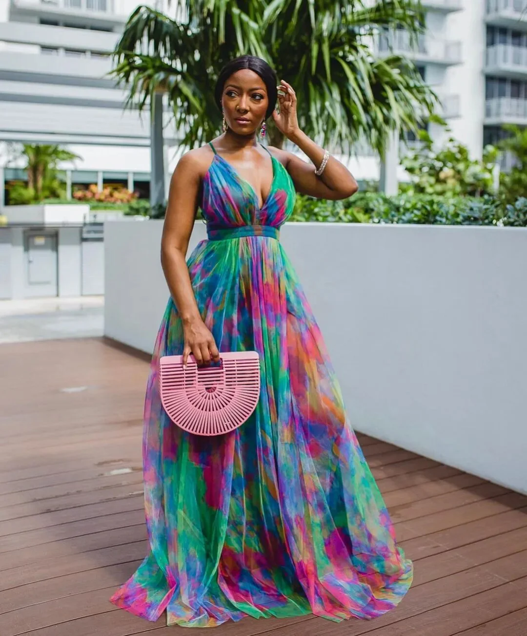 Polyester Summer African Women V-neck Sleeveless Printing Long Dress African Dresses for Women Plus Size Clothing for Women - Image 8