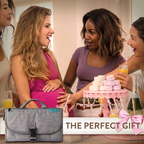 Portable Diaper Changing Pad, Portable Changing pad for Newborn Girl & Boy - Baby Changing Pad with Smart Wipes Pocket – Waterproof Travel Changing Kit - Baby Gift by Kopi Baby - Image 4