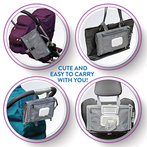 Portable Diaper Changing Pad, Portable Changing pad for Newborn Girl & Boy - Baby Changing Pad with Smart Wipes Pocket – Waterproof Travel Changing Kit - Baby Gift by Kopi Baby - Image 8