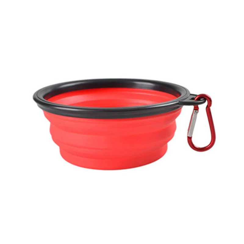Portable Foldable Pet Bowl with Black Frame, 11.83oz TPR Dog Food Dish for Outdoors - Image 19