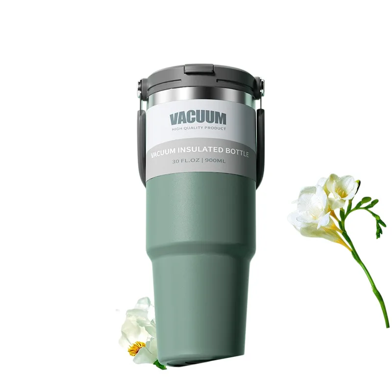 Portable Stainless Steel Thermal Cup , Large Capacity, Handheld with Dual Drinking Straw, Insulates Hot & Cold,Ideal for - Image 13