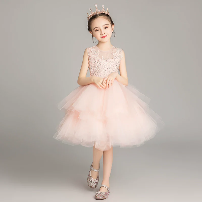 Princess Dress Girls Tulle Tutu Little Girls Western Style Flower Girl Wedding Dress Host Performance Wear Children's Catwalk Dress - Image 7