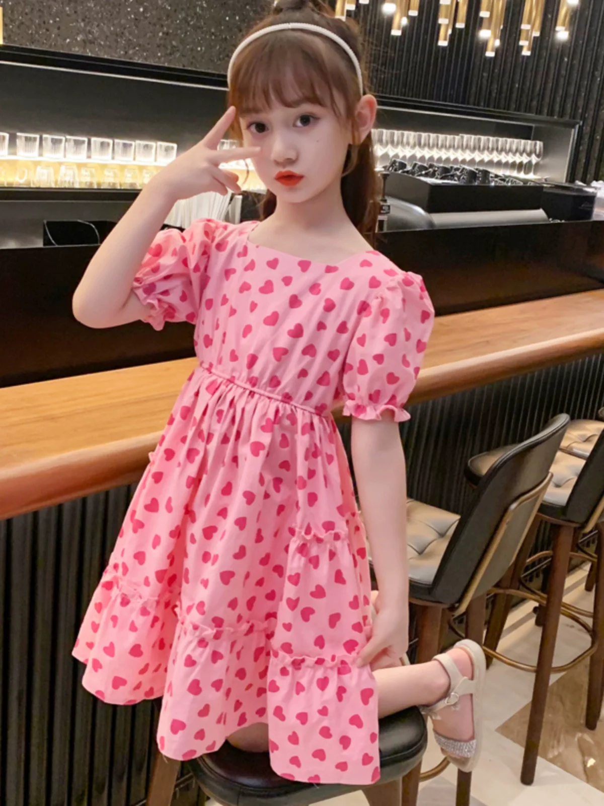Princess Dress Summer Fashionable Girl Heart Thin Children's Clothing - Image 2