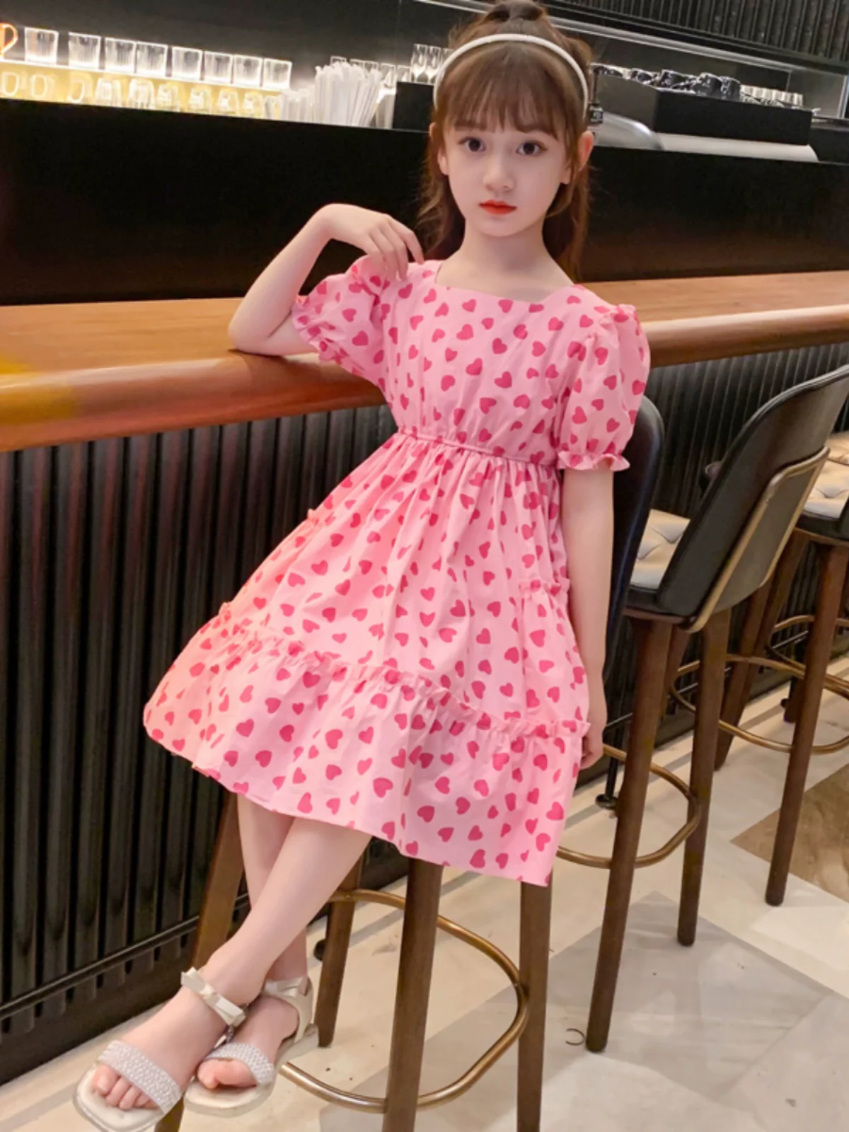 Princess Dress Summer Fashionable Girl Heart Thin Children's Clothing - Image 3