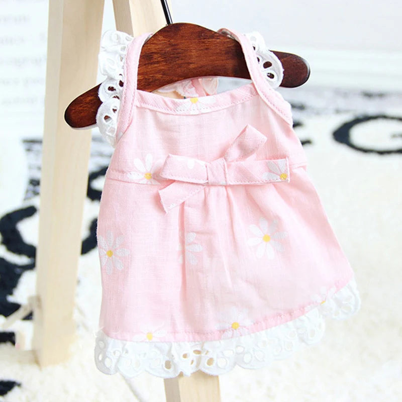 Princess Style Dog Dresses Pet Floral Skirt Cotton Suspender Pet Clothing Mesh Skirt Sweet Dog Clothes for Small Dogs Pet Items - Image 3
