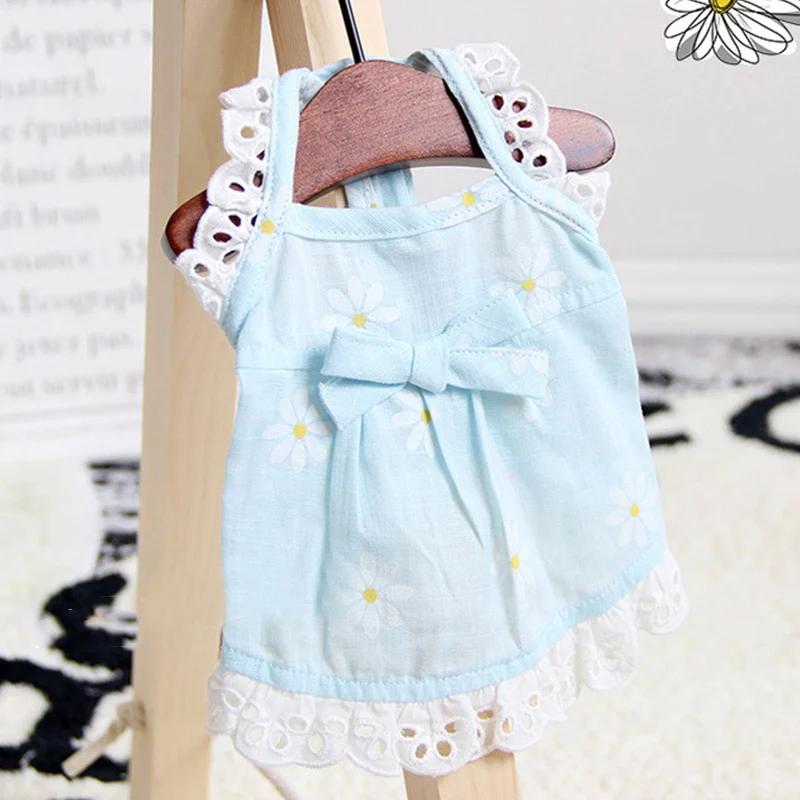 Princess Style Dog Dresses Pet Floral Skirt Cotton Suspender Pet Clothing Mesh Skirt Sweet Dog Clothes for Small Dogs Pet Items - Image 8