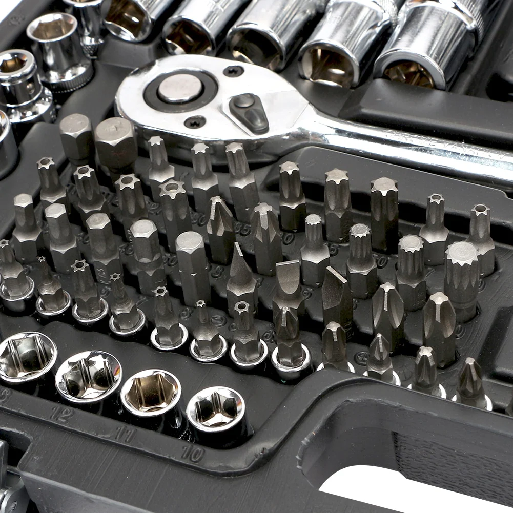 Professional 216PCS Socket Ratchet Spanner Screwdriver Socket Set Car Repair Tool Metalworking Toolbox Tool Kit - Image 2