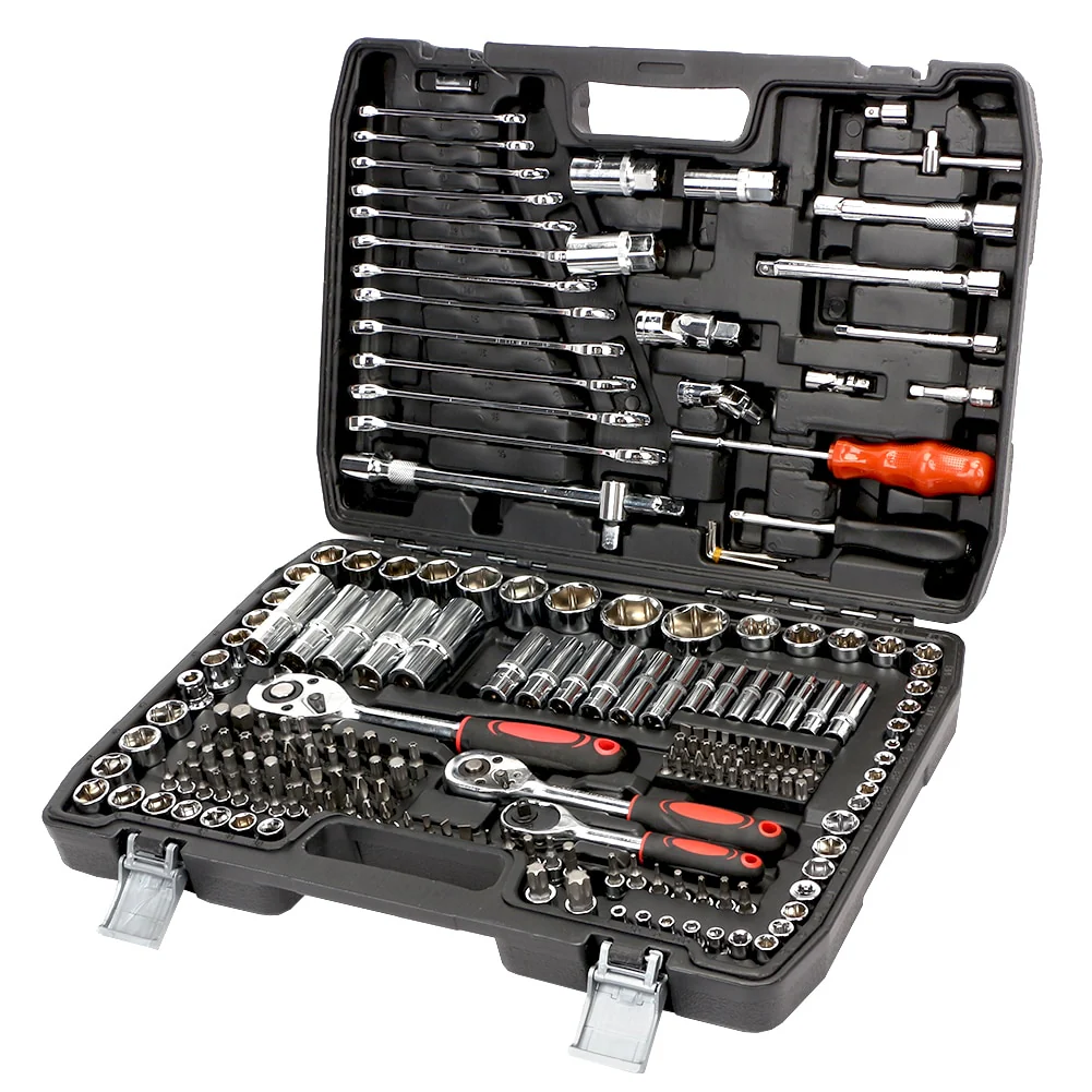 Professional 216PCS Socket Ratchet Spanner Screwdriver Socket Set Car Repair Tool Metalworking Toolbox Tool Kit - Image 3