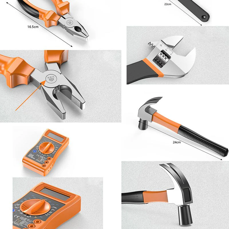 Professional Hand Tools Set Electrician Complete Car Maintenance Tool Box Kit Home Metal Carpentry Repairs Complete Toolbox - Image 11