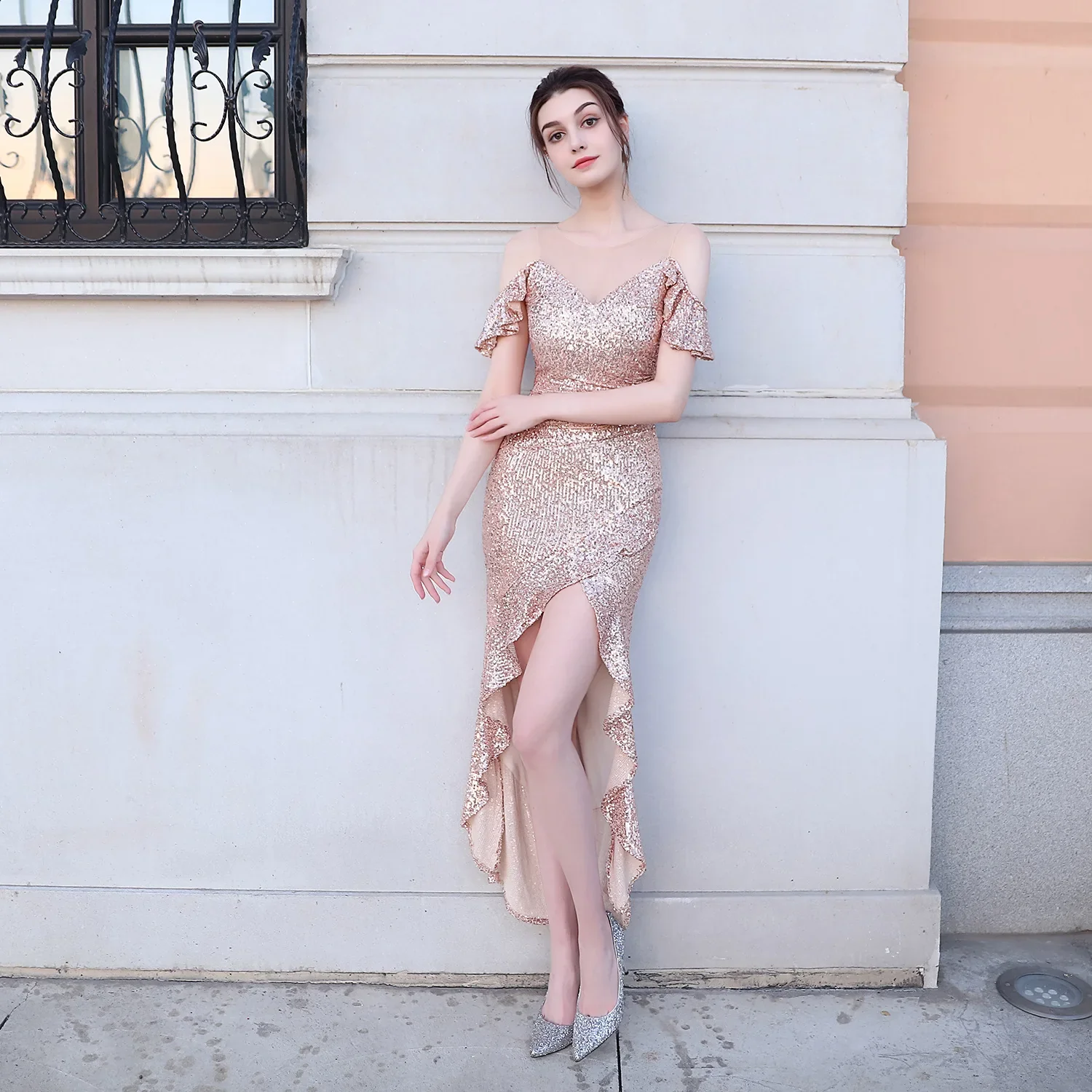 Prom Long Elegant Dresses  High/Low  Sexy Prom Dress  Vestidos De Fiesta  Long Prom Dresses - Image 11