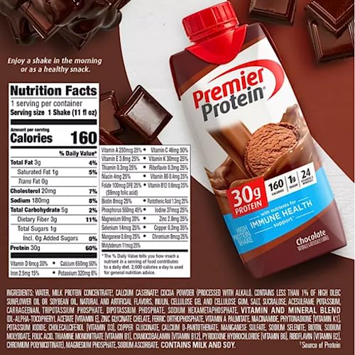 Protein Shake| Variety Pack of Protein Shake, Chocolate, Cafe Latte, |30g Protein, 1g Sugar, 24 Vitamins & Minerals, Nutrients to Support Immune Health| 11 Fl Oz (BETRULIGHT Premier Value Case of 18) (Chocolate) - Image 5