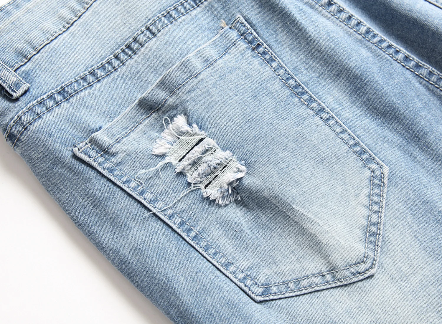 Punk Street Style Ripped Skinny Jeans Men Vintage Wash Solid Denim Trouser Mens Casual Slim Fit Pencil Denim Holes Pants 2024 - Image 44