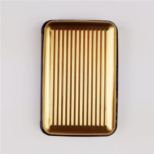 PURDORED 1 Pc Men Aluminum Bank Card Holder Blocking Hard Case Wallet Solid Credit Card Anti-RFID Scanning Protect Card Holder - Image 4